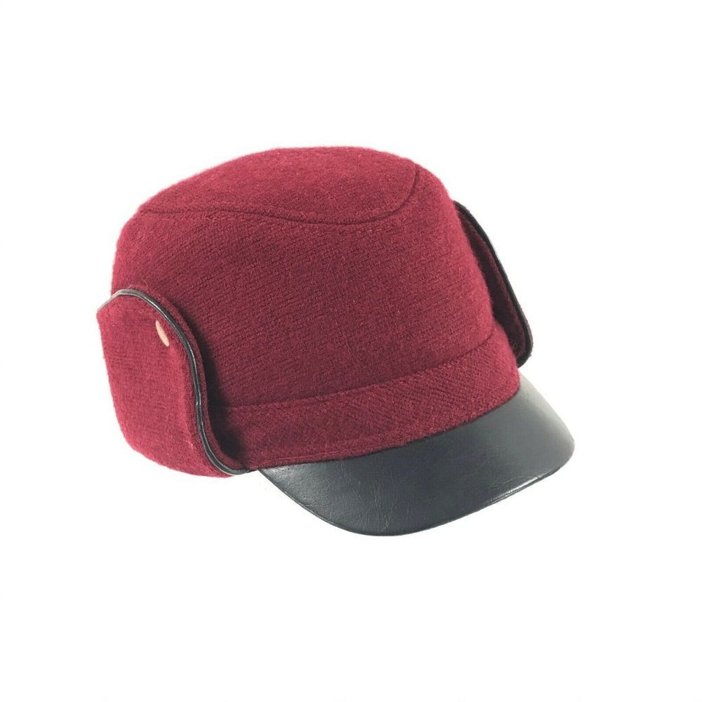 BCBG Maxazria Military Army Style Ear Flap Cap Hat